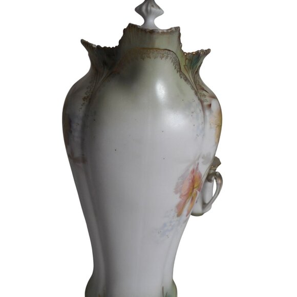 Vintage R S Prussia Chocolate Teapot with 6 cups Floral Roses - Picture 6 of 16